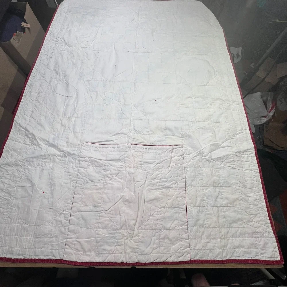Kansas City Chiefs Handmade Patchwork Quilt Throw Blanket Red Gold‎ 59x41